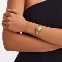 Christina Alexiou 18K Yellow Gold Native Collection Swirl Cuff Bracelet