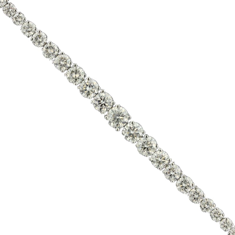 18K White Gold Graduate Diamond Tennis Bracelet