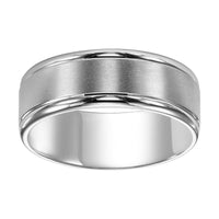 14K White Gold Polished Satin Band