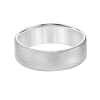 14K White Gold Engraved Wedding Band