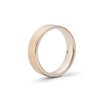 14K Two Tone Gold 6mm Satin Finish Band, two-tone, Long's Jewelers