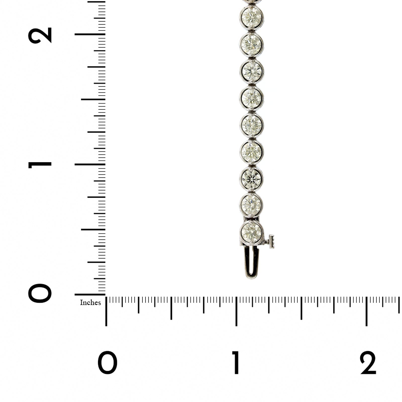 14K White Gold Bezel Set Diamond Tennis Bracelet, 14k white gold, Long's Jewelers