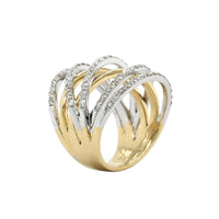 14K White Gold Crossover Diamond Ring, 14k white gold, Long's Jewelers