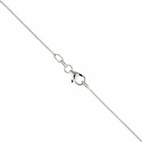 14K White Gold Cushion Blue Topaz Pendant, 14k white gold, Long's Jewelers
