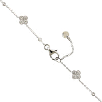 14K White Gold Diamond Clover Necklace, Gold, Long's Jewelers