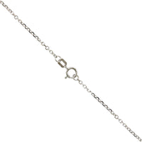 14K White Gold Diamond Cut Cable Chain, 14k white gold, Long's Jewelers