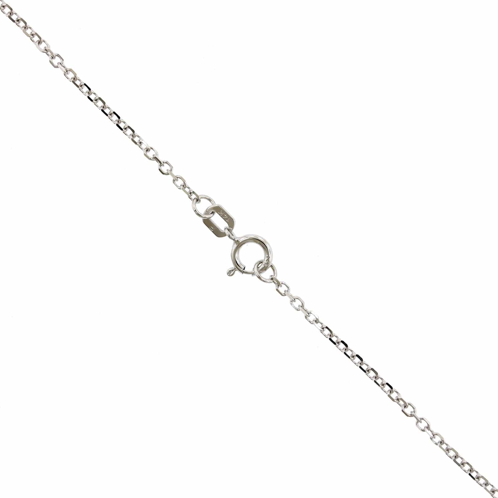 14K White Gold Diamond Cut Cable Chain, 14k white gold, Long's Jewelers