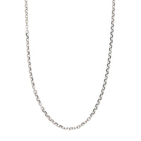 14K White Gold Diamond Cut Cable Chain, 14k white gold, Long's Jewelers