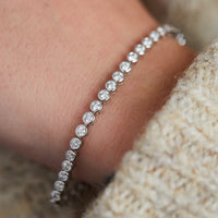 14K White Gold Diamond Tennis Bracelet, White Gold, Long's Jewelers