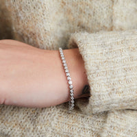14K White Gold Diamond Tennis Bracelet