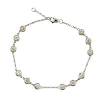 14K White Gold Diamond by the Yard Diamond Bracelet, 14k white gold, Long's Jewelers
