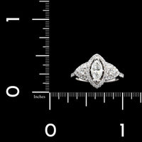 14K White Gold Estate Diamond Engagement Ring