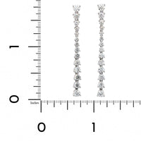 14K White Gold Graduated Diamond Drop Earrings