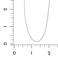 14K White Gold Micro Curb Chain, 14k white gold, Long's Jewelers