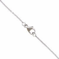14K White Gold Open Circle Diamond Necklace