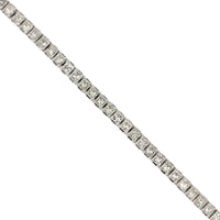 14K White Gold Princess Cut Diamond Tennis Bracelet
