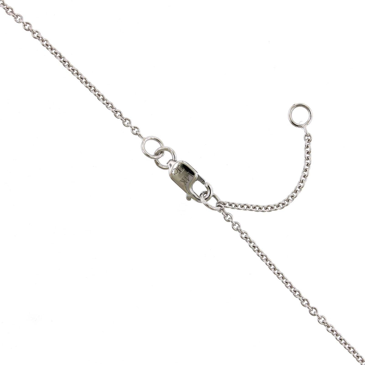 14K White Gold Prong Set Diamond Necklace