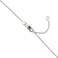14K White Gold Prong Set Diamond Necklace