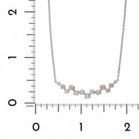 14K White Gold Prong Set Diamond Necklace