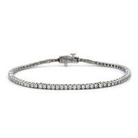 14K White Gold Prong Set Diamond Tennis Bracelet, 14k white gold, Long's Jewelers