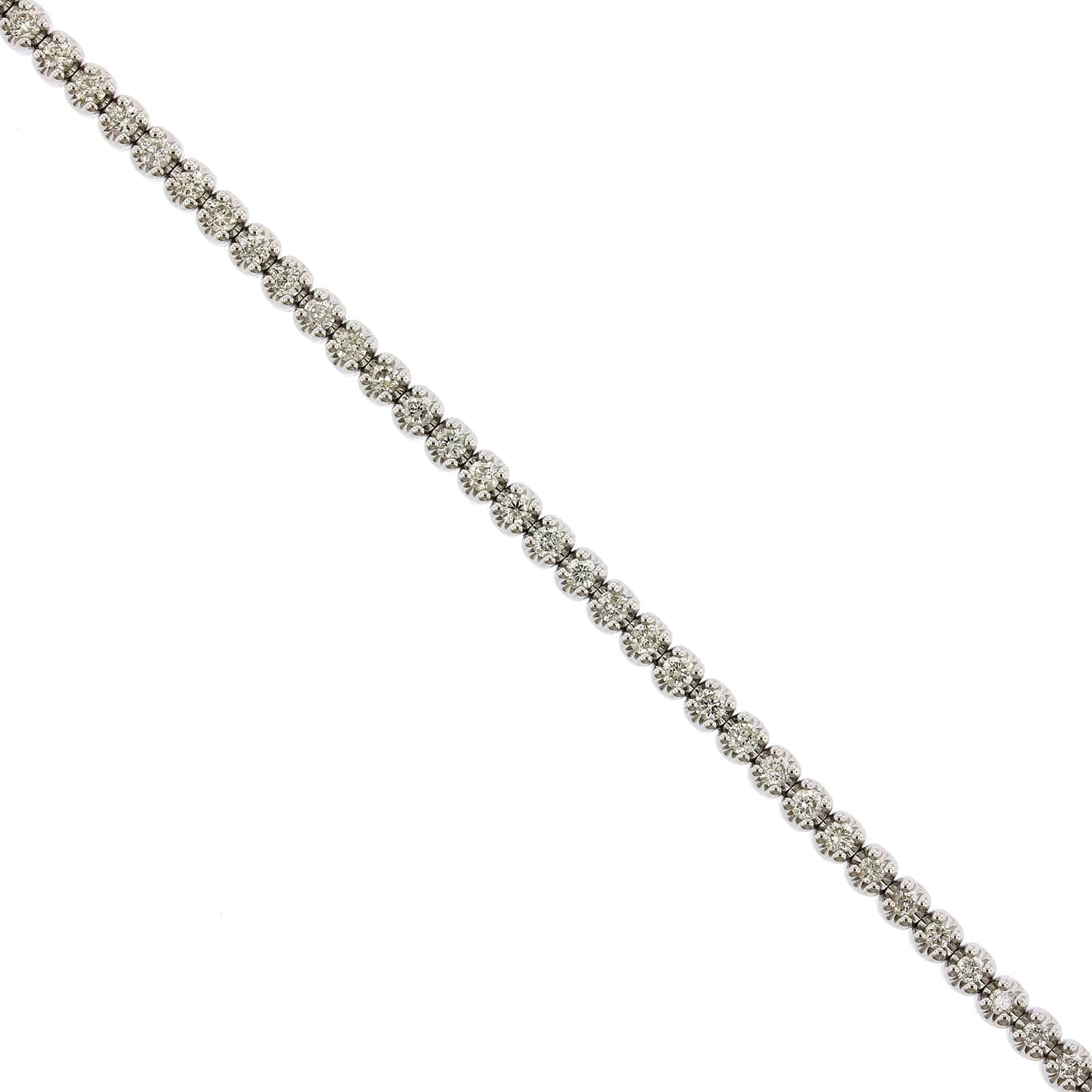 14K White Gold Prong Set Diamond Tennis Bracelet, 14k white gold, Long's Jewelers