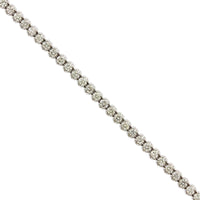 14K White Gold Prong Set Diamond Tennis Bracelet