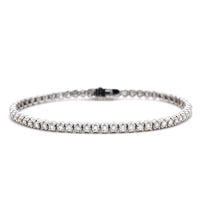 14K White Gold Prong Set Diamond Tennis Bracelet