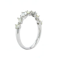 14K White Gold Round and Baguette Diamond Ring, 14k white gold, Long's Jewelers