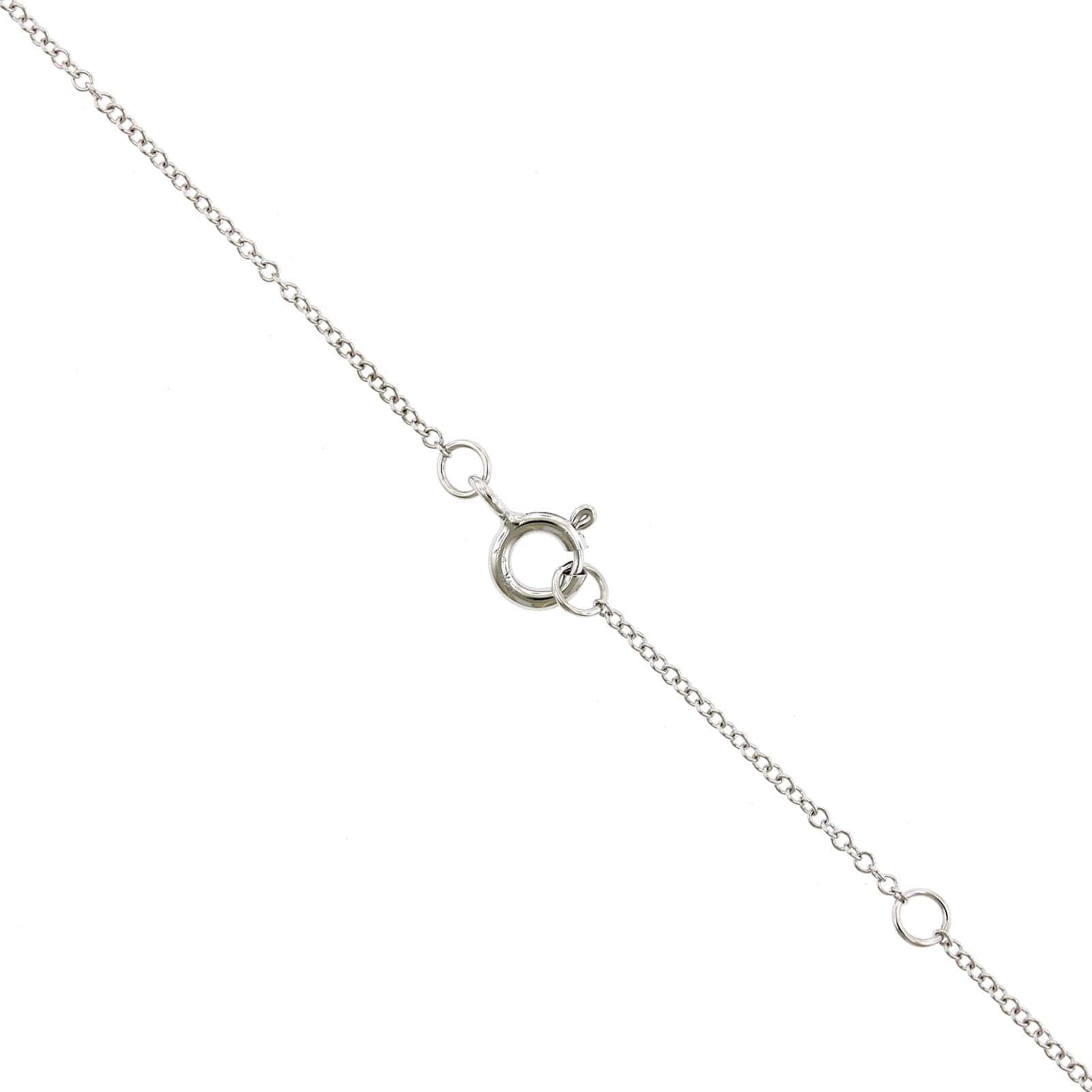 14K White Gold Sapphire Diamond Halo Pendant,14k white gold, Long's Jewelers