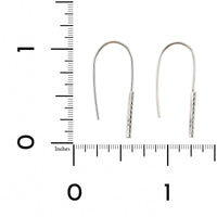 14K White Gold Single Row Diamond Dangle Earrings,14k white gold, Long's Jewelers