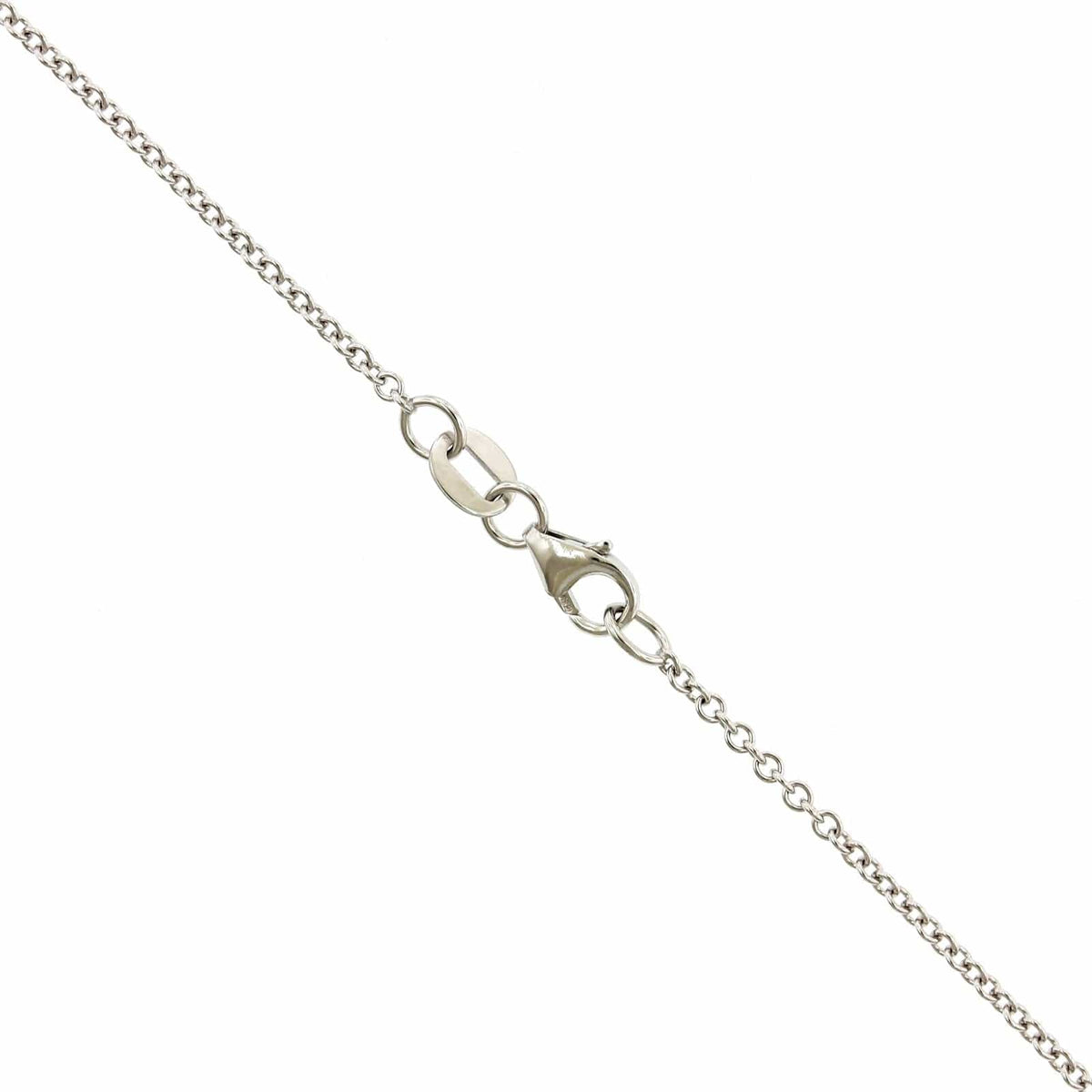 14K White Gold Twist Diamond Pendant