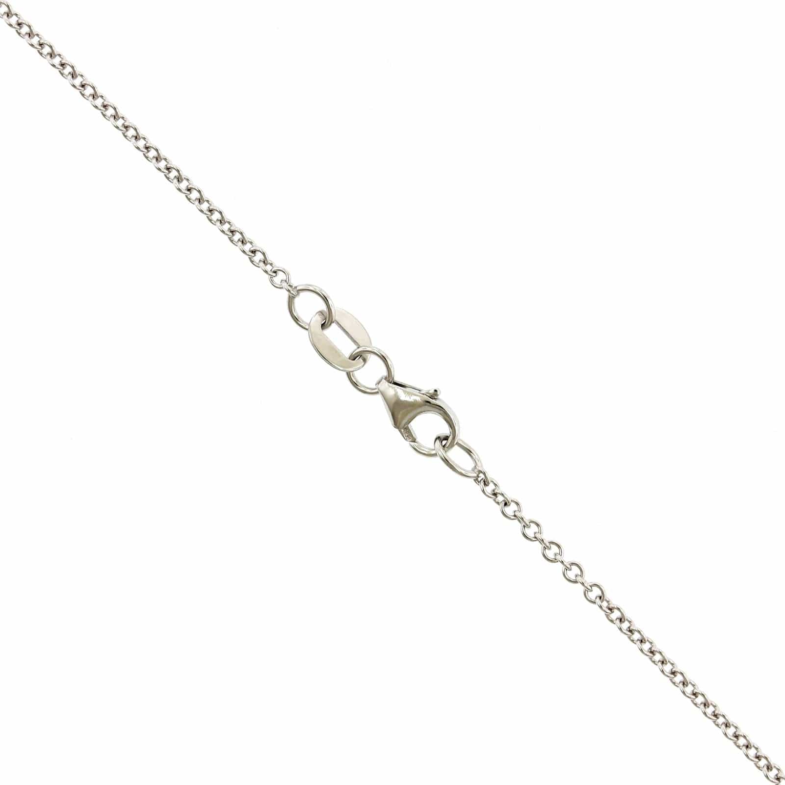 14K White Gold Twist Diamond Pendant