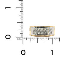 14K Yellow Gold 2 Row Diamond Band, yellow gold, Long's Jewelers