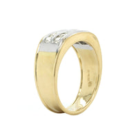 14K Yellow Gold 2 Row Diamond Band, yellow gold, Long's Jewelers
