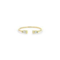 14K Yellow Gold 2 Tapered Baguette Diamond Open Ring, Yellow Gold, Long's Jewelers