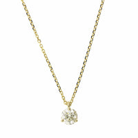 14K Yellow Gold 3 Prong Solitaire Diamond Pendant, 14k yellow gold, Long's Jewelers