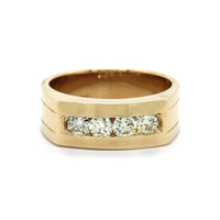14K Yellow Gold 4 Stone Diamond Band, yellow gold, Long's Jewelers