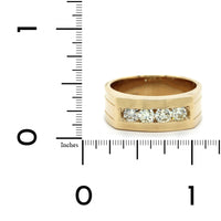 14K Yellow Gold 4 Stone Diamond Band, yellow gold, Long's Jewelers