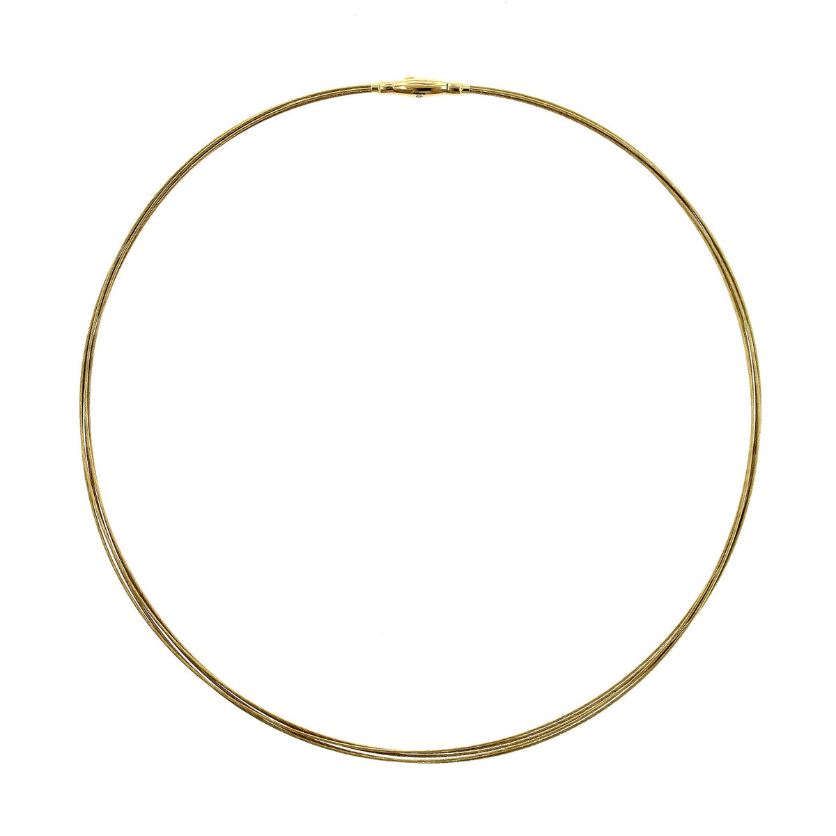 14K Yellow Gold 5 Strand Coil Necklace, Yellow Gold, Long's Jewelers
