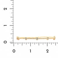 14K Yellow Gold Beaded Diamond Bangle Bracelet