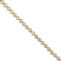 14K Yellow Gold Bezel Set Diamond Tennis Bracelet, 14k yellow gold, Long's Jewelers
