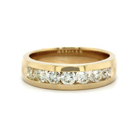 14K Yellow Gold Channel Set Diamond Band, yellow gold, Long's Jewelers