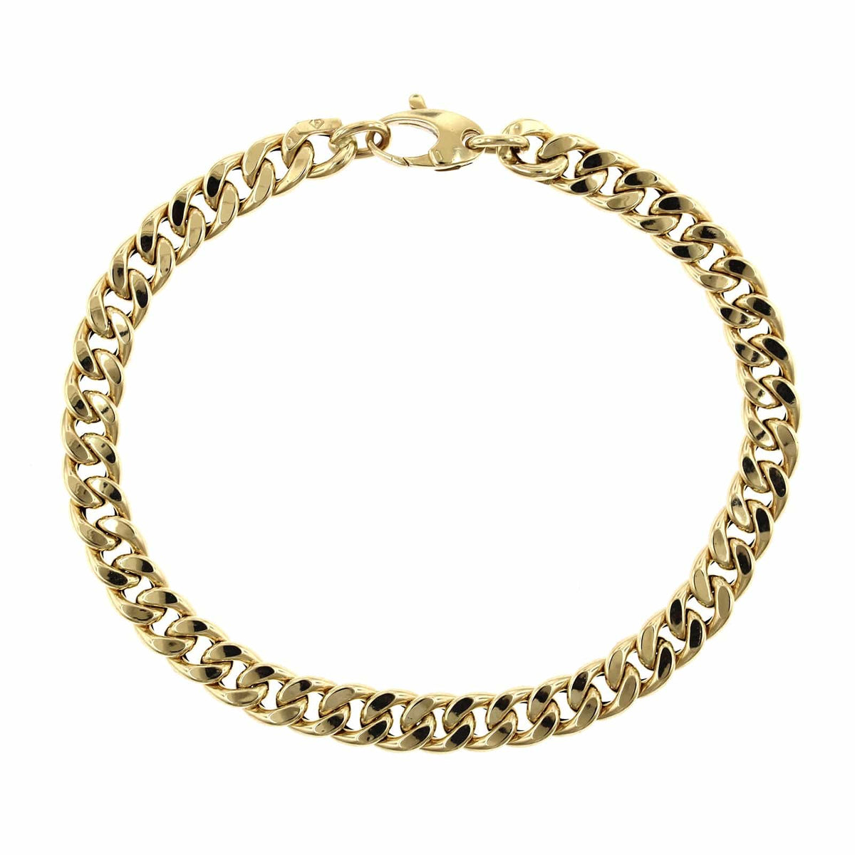 14K Yellow Gold Curb Chain Bracelet, Gold, Long's Jewelers