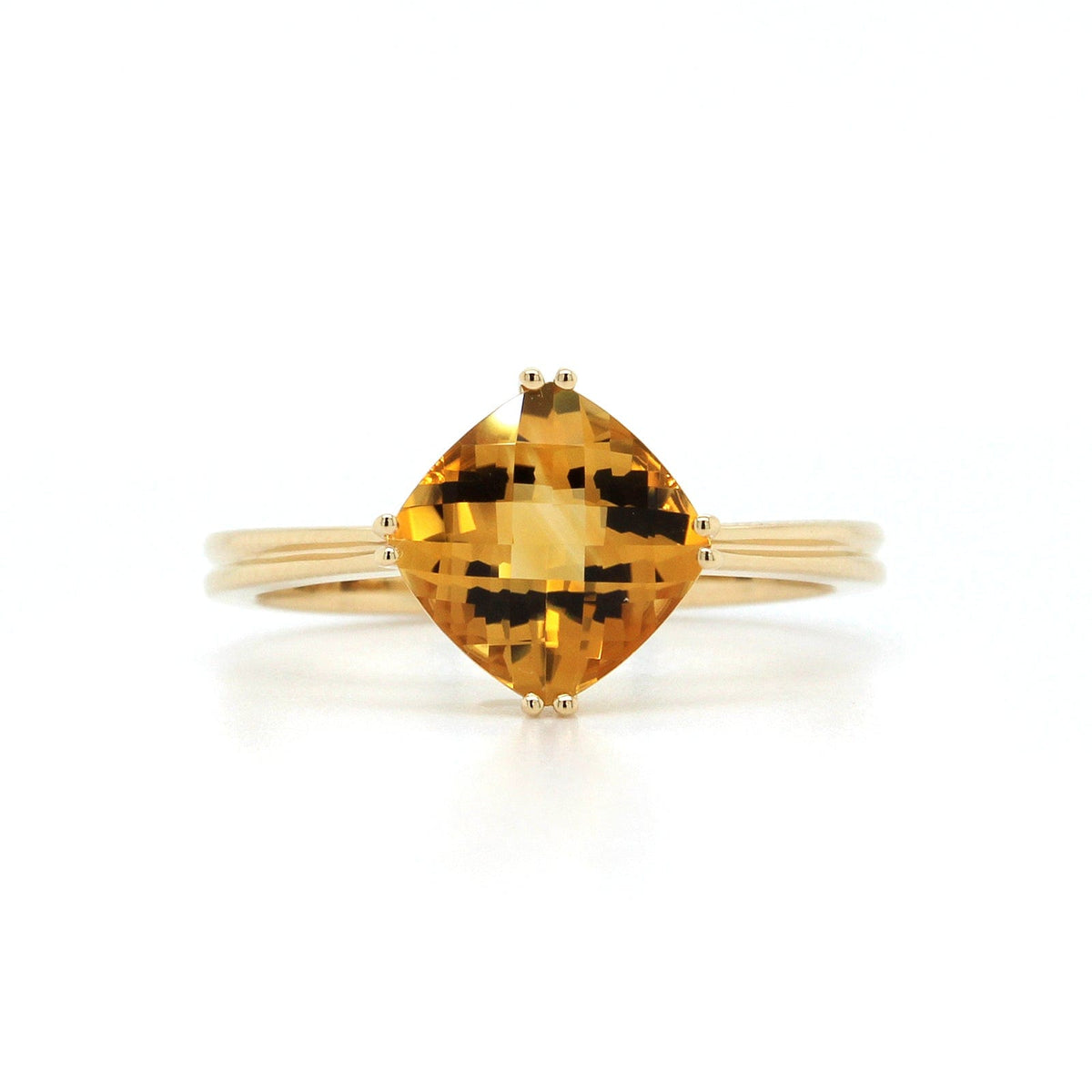 14K Yellow Gold Cushion Citrine Ring, 14K yellow gold, Long's Jewelers
