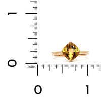 14K Yellow Gold Cushion Citrine Ring, 14K yellow gold, Long's Jewelers