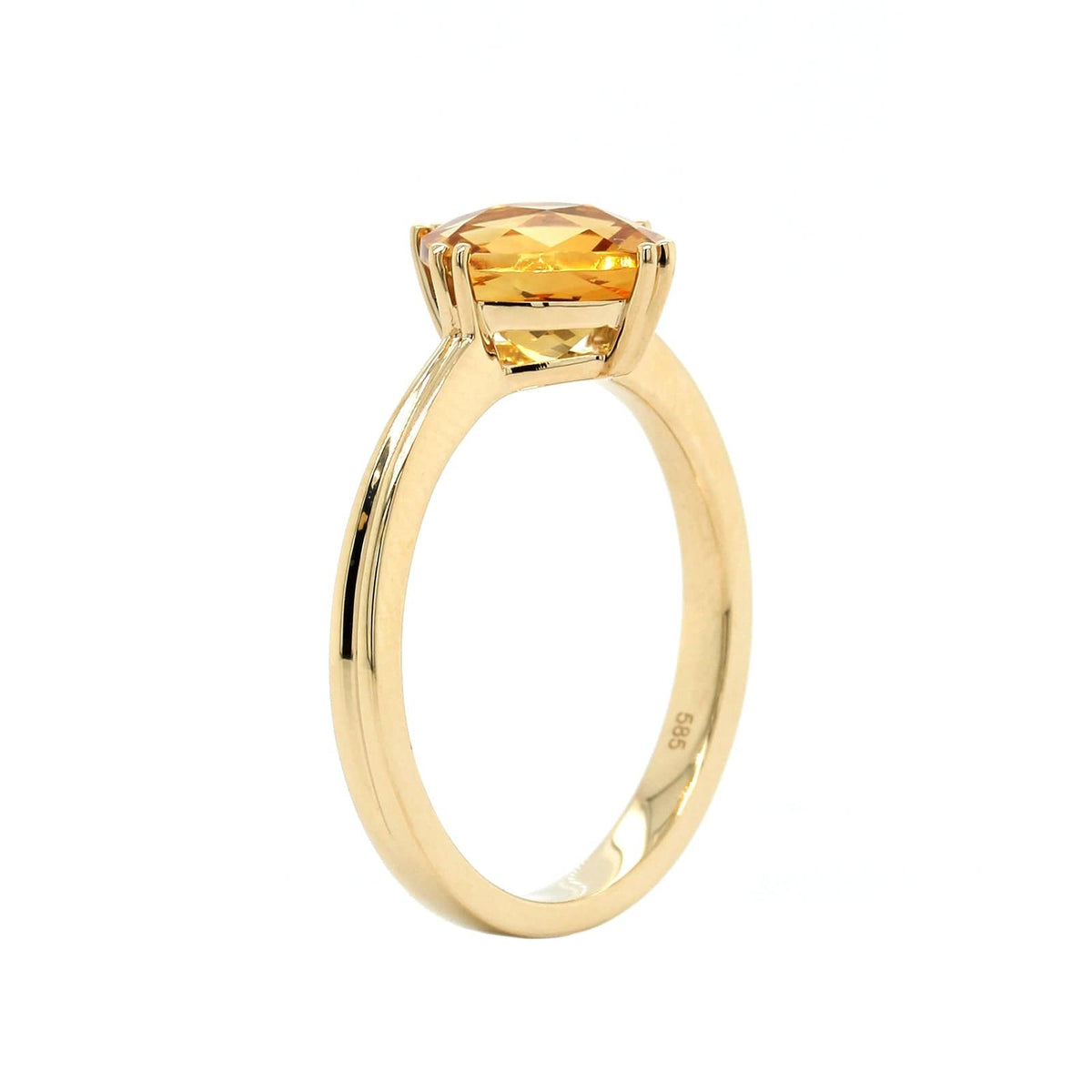 14K Yellow Gold Cushion Citrine Ring, 14K yellow gold, Long's Jewelers