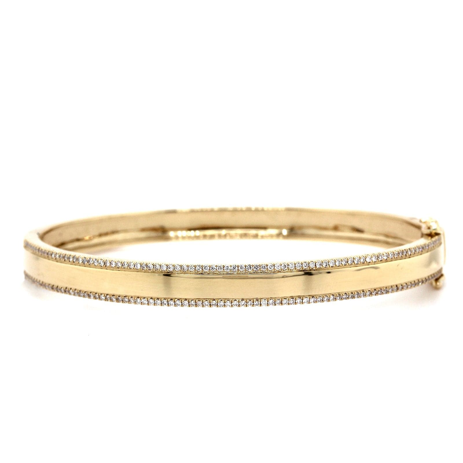14K Yellow Gold Diamond Bangle Bracelet