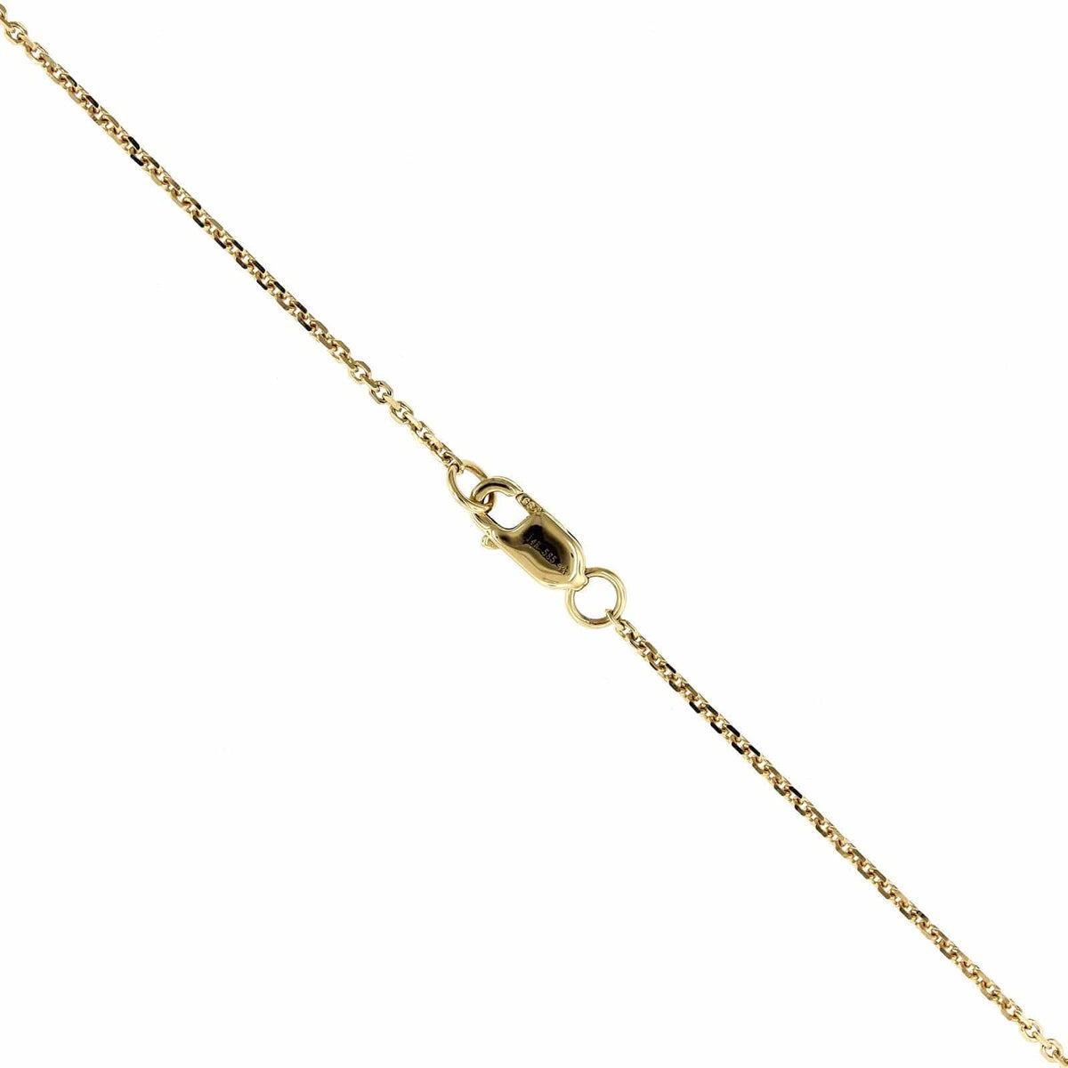 14K Yellow Gold Diamond Cluster Chain Necklace