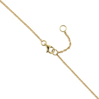 14K Yellow Gold Diamond Cluster Necklace