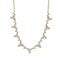 14K Yellow Gold Diamond Cluster Necklace, Yellow Gold, Long's Jewelers